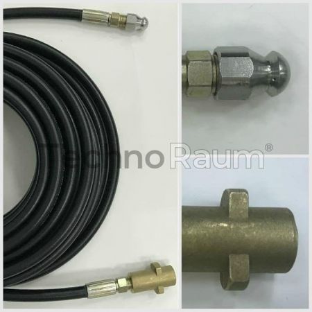 Шланг для прочистки канализаций с металлическим наконечником для Karcher (10 м)