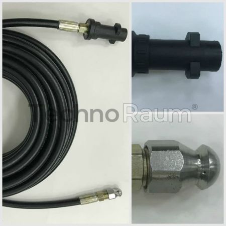 Шланг для прочистки канализаций с пластиковым наконечником для Karcher (15 м)