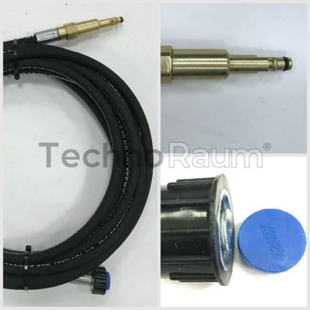 Шланг высокого давления резиновый DN6 двухоплеточный для Karcher 20 м штуцер NEWпов - гайка М22х1,5